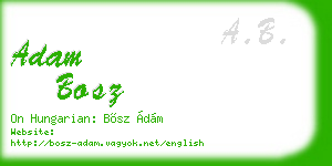 adam bosz business card
